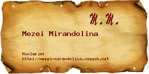 Mezei Mirandolina névjegykártya